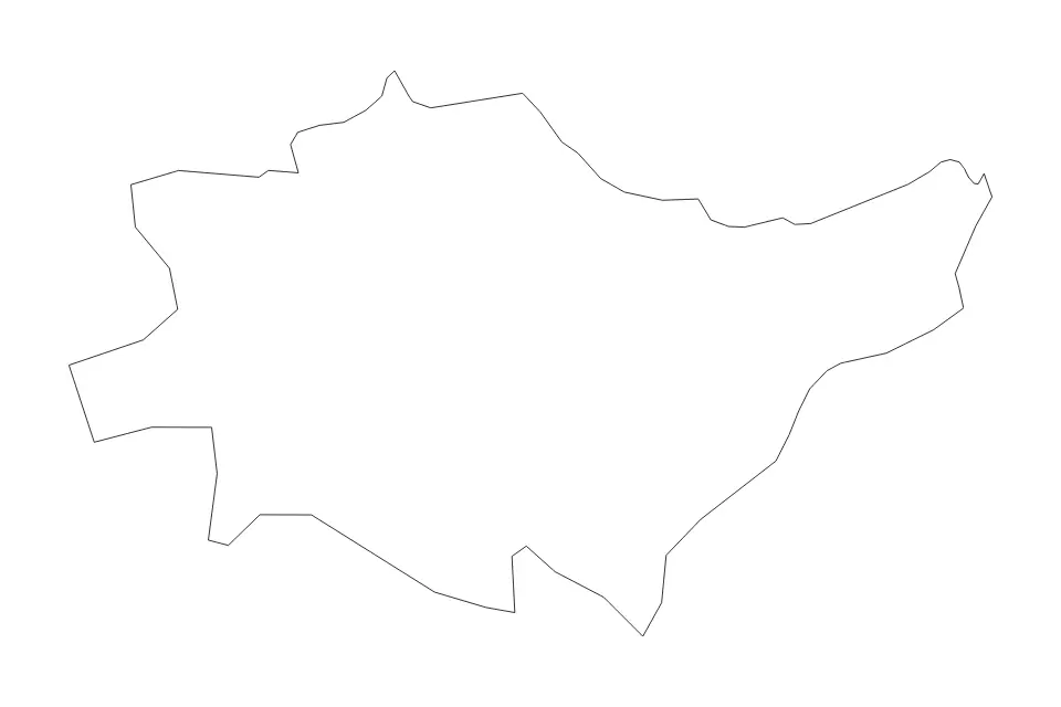 Outline map of Dagda Municipality, Latvia with subdivision borders.