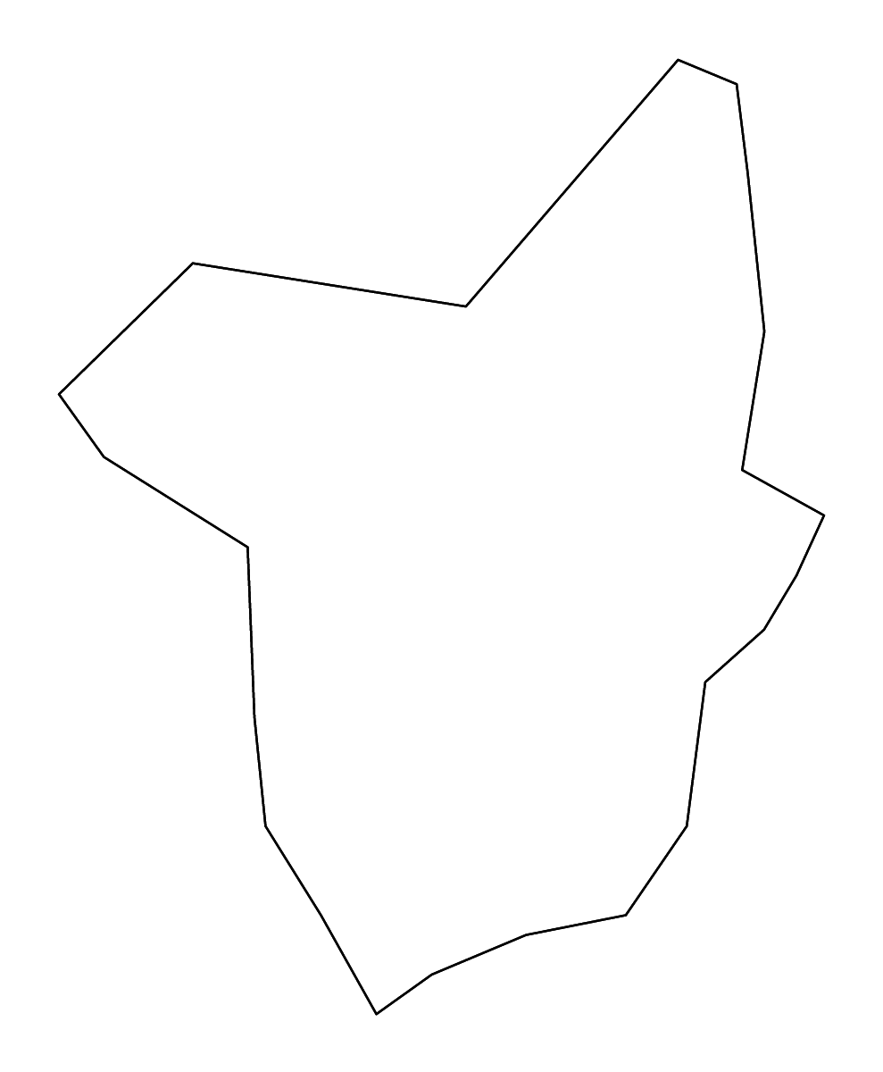 Mapa de contorno de Daugavpils, Latvia con ríos.