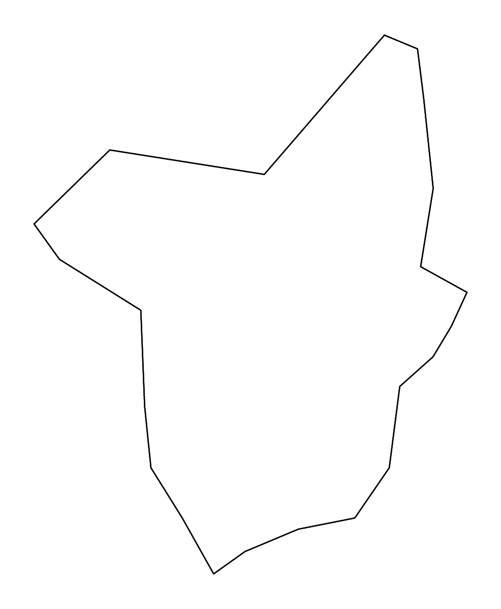 Mapa de contorno de Daugavpils, Latvia con ríos.
