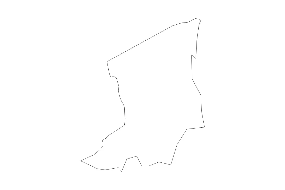 Outline map of Dundaga Municipality, Latvia with subdivision borders.