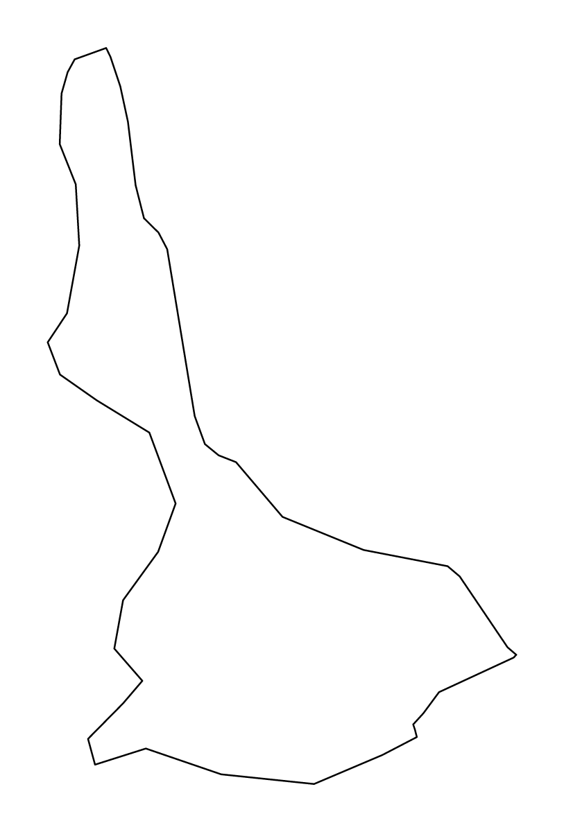 Carte de contour de Engure, Latvia.