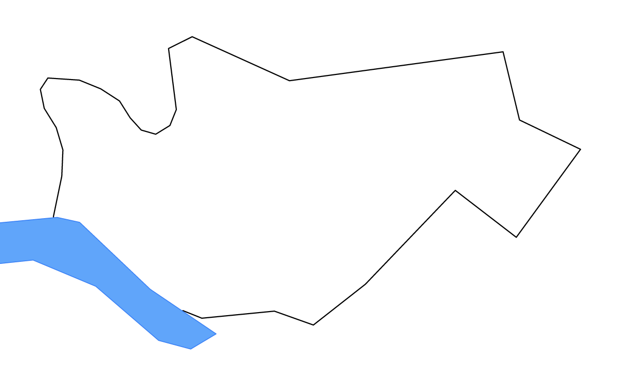 Mapa de contorno de Ikskile, Latvia con lagos.
