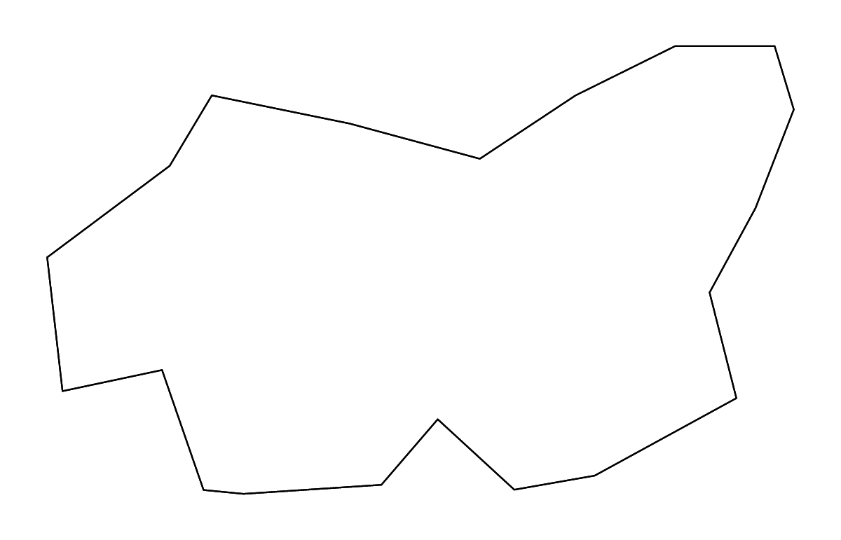 Outline map of Inčukalns Municipality, Latvia with rivers.