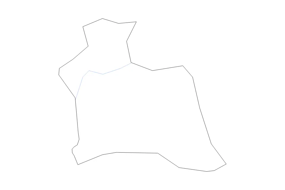 Outline map of Jaunpils Municipality, Latvia with subdivision borders and rivers.