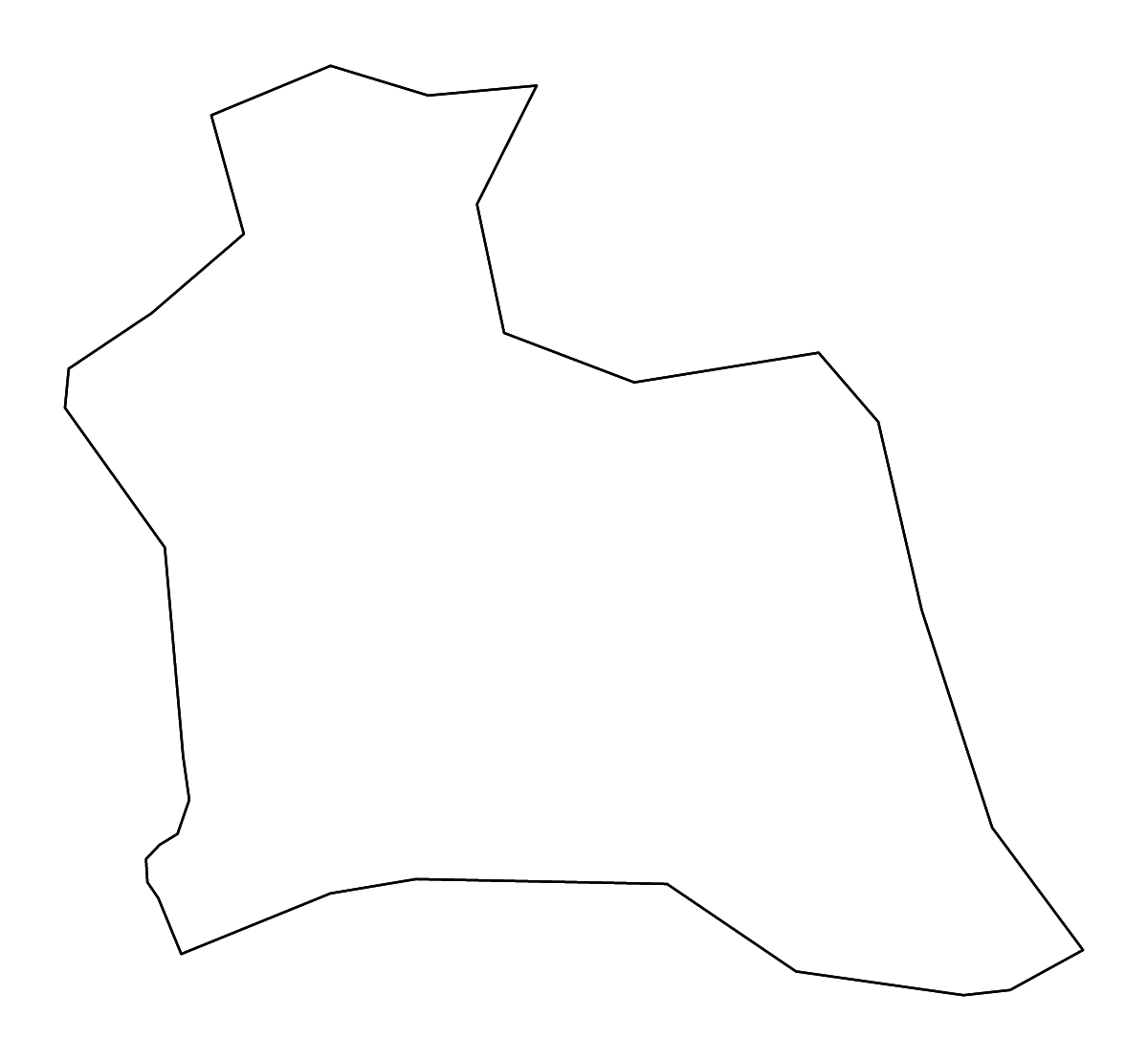 Mapa de contorno de Jaunpils, Latvia con ríos.