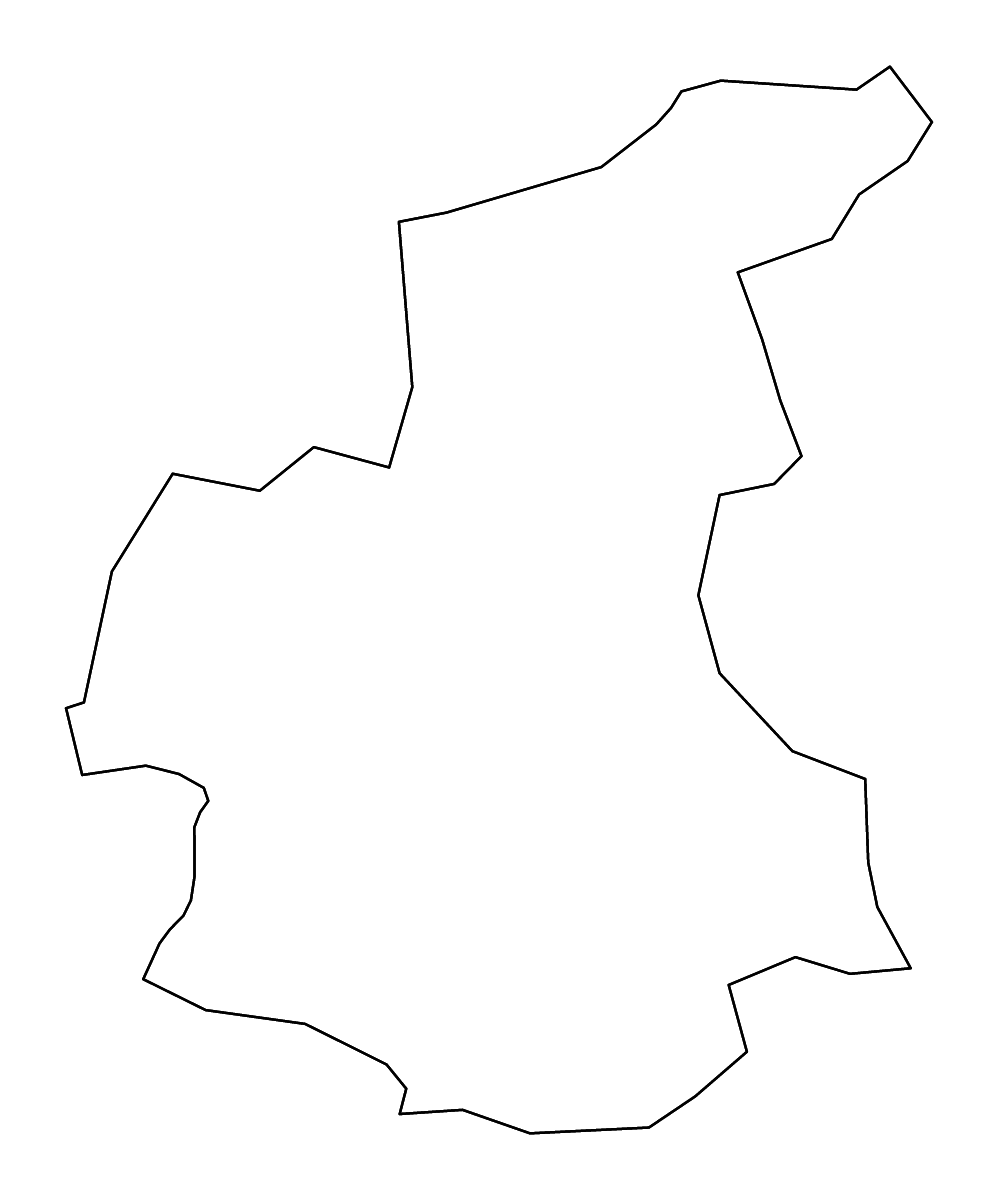 Carte de contour de Kandava, Latvia avec rivières.