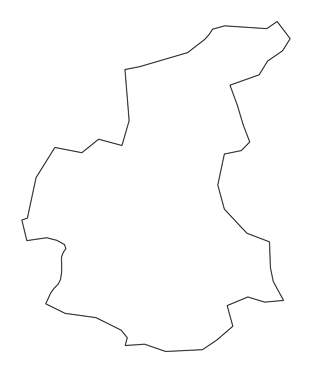 Carte de contour de Kandava, Latvia avec rivières.