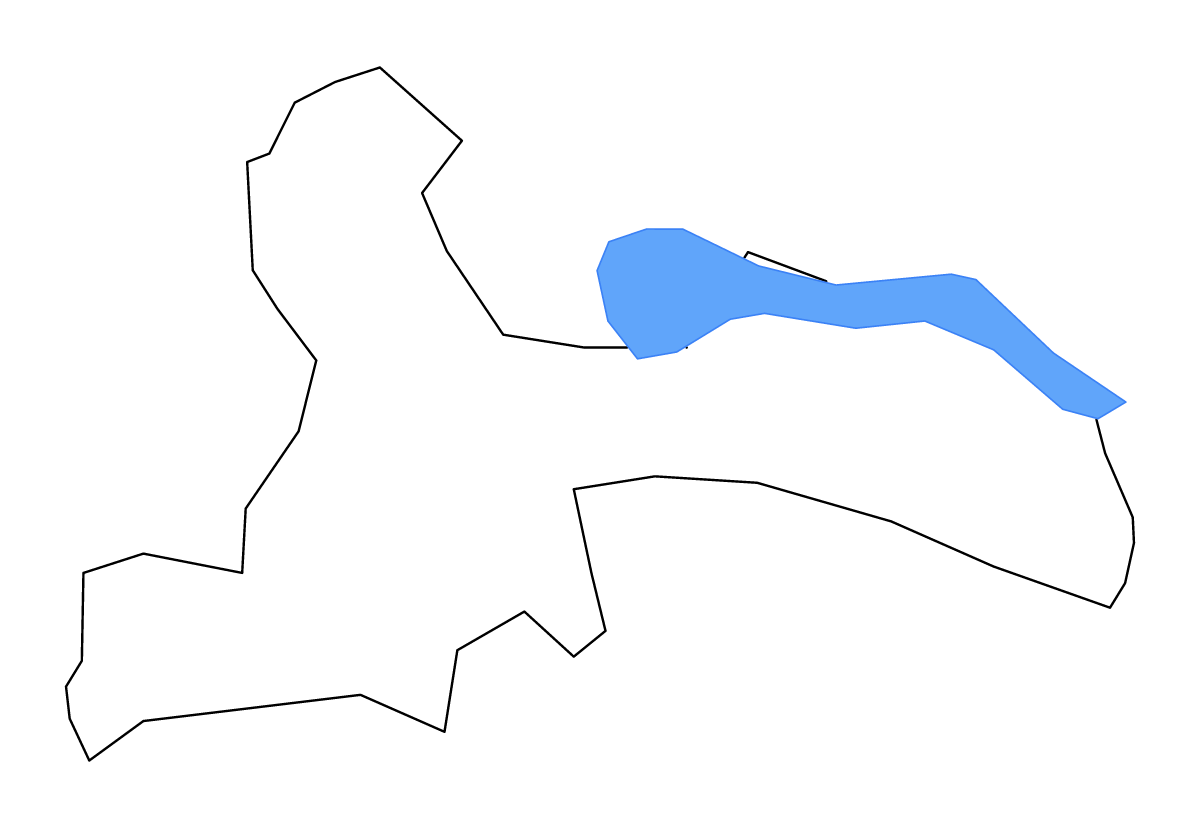 Carte de contour de Ķekava, Latvia avec lacs.