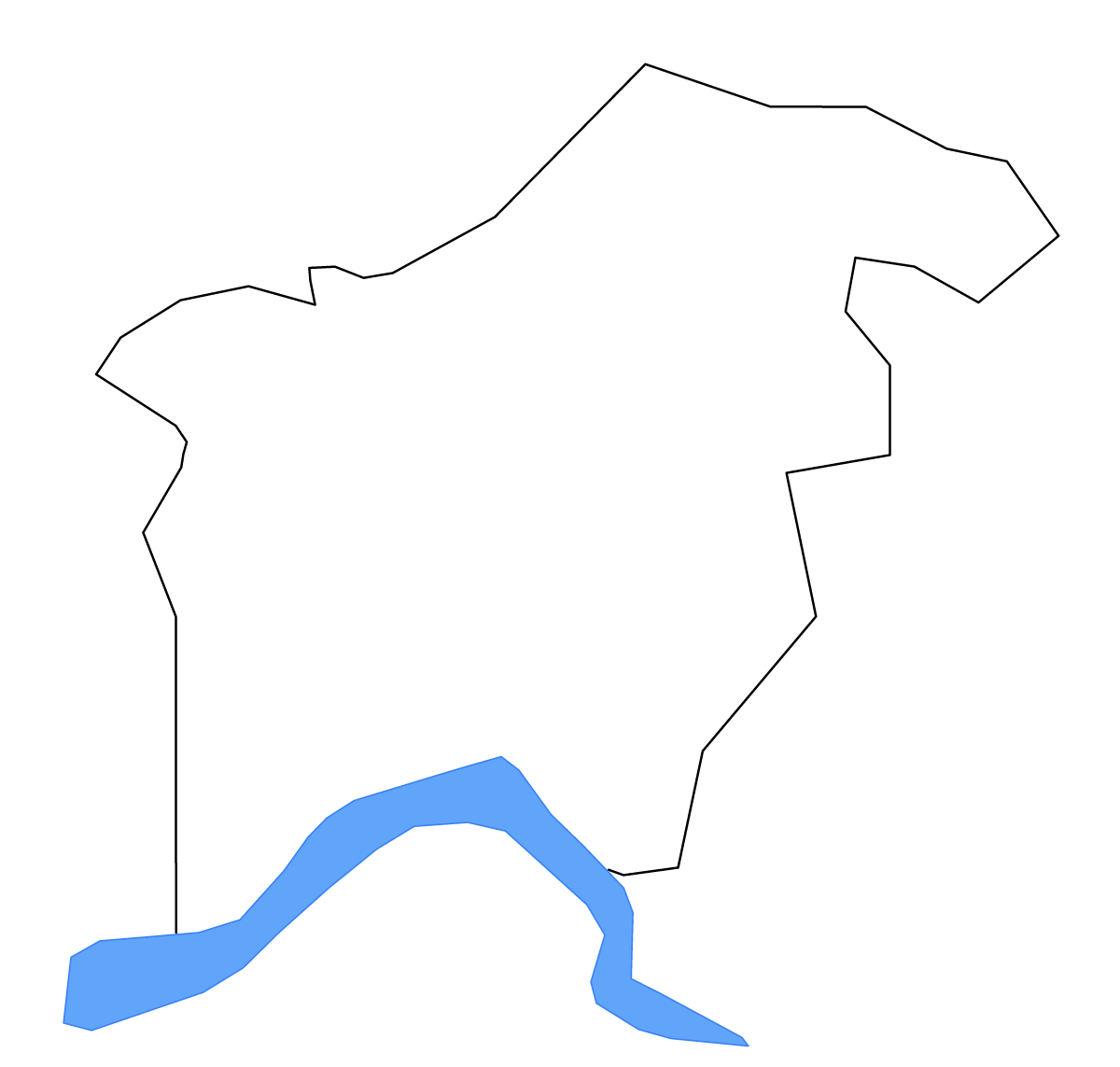 Carte de contour de Koknese, Latvia avec lacs.