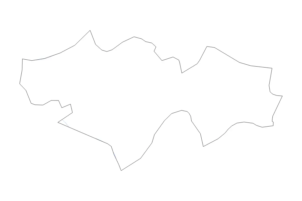 Outline map of Krustpils Municipality, Latvia with subdivision borders and rivers.