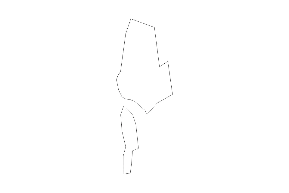 Outline map of Liepāja Republican City, Latvia with subdivision borders.