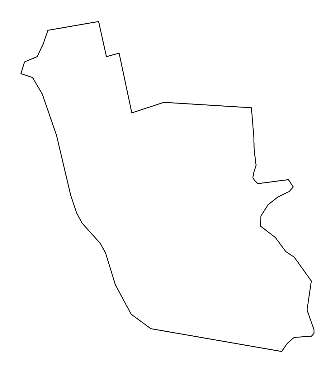 Mapa de contorno de Nereta, Latvia con ríos.