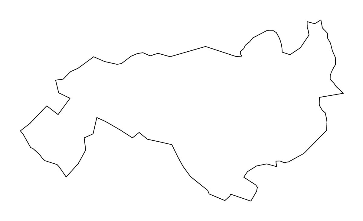 Mapa de contorno de Ogre, Latvia.