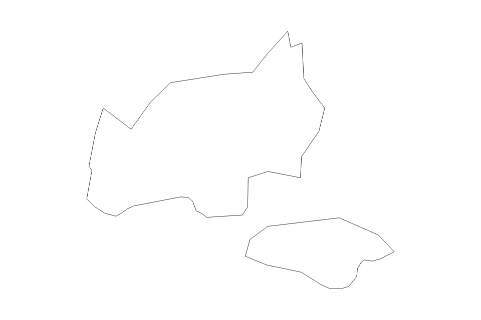 Mapa de Olaine, Latvia de tipo contorno para Europa, con contorno con límites limpios.