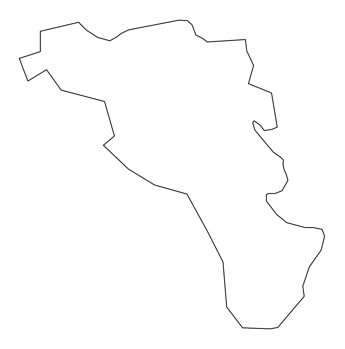 Carte de contour de Ozolnieki, Latvia avec rivières.