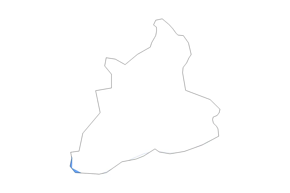 Outline map of Pļaviņas Municipality, Latvia with subdivision borders and major lakes and rivers.