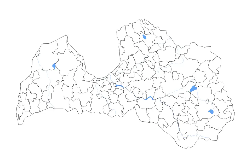 Vista previa del mapa de contorno de Latvia