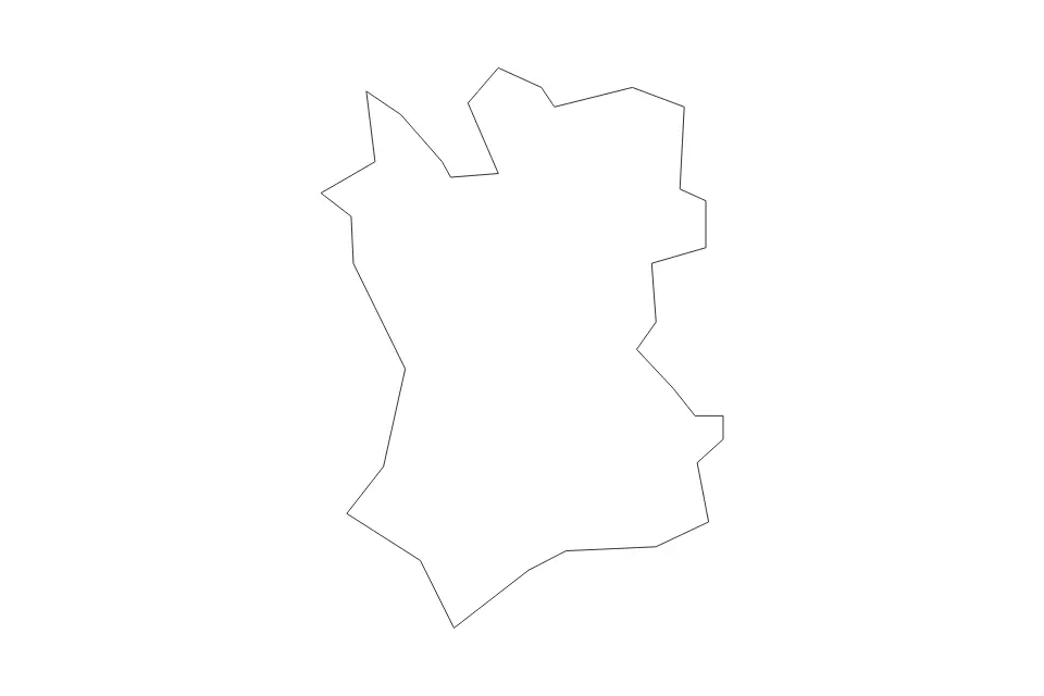 Mapa de Priekule, Latvia de tipo contorno para Europa, con contorno con límites limpios.