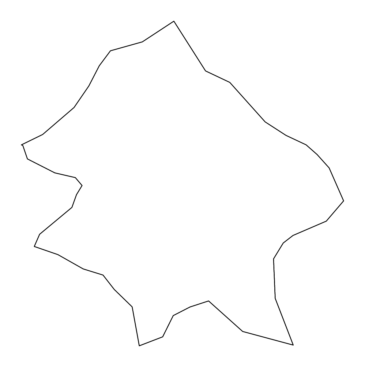Mapa de contorno de Riga, Latvia con ríos.