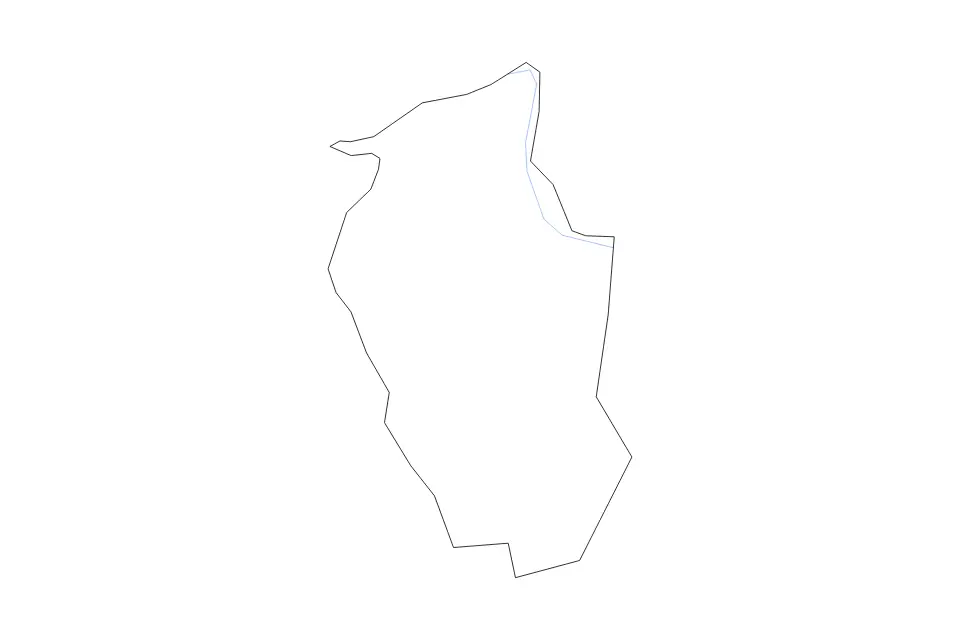 Outline map of Sala Municipality, Latvia with subdivision borders and rivers.