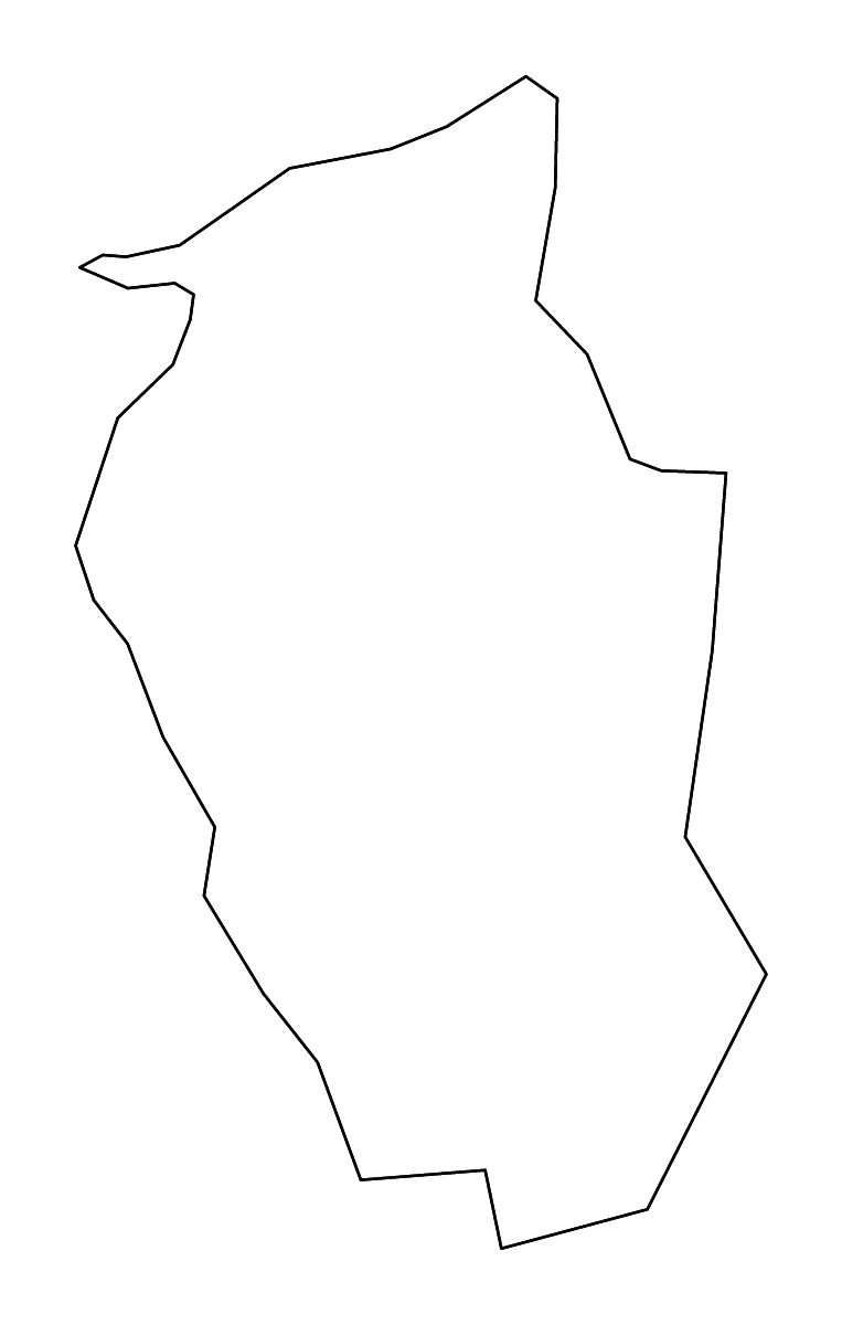 Mapa de contorno de Sala, Latvia con ríos.