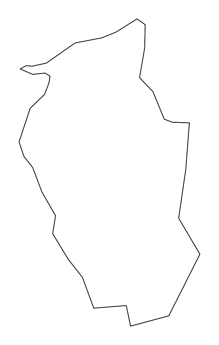 Mapa de contorno de Sala, Latvia con ríos.