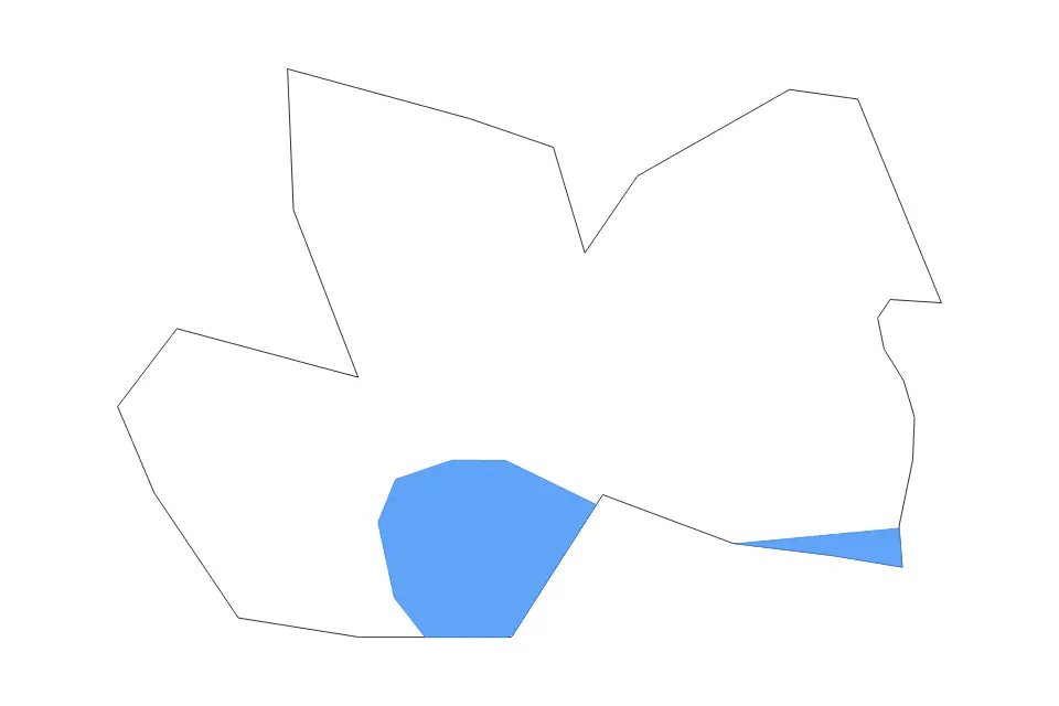 Outline map of Salaspils Municipality, Latvia with subdivision borders and major lakes.