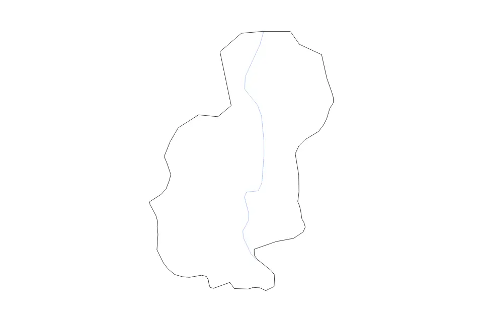 Mapa de Skrunda, Latvia de tipo contorno y ríos para Europa, con contorno y ríos con límites limpios.