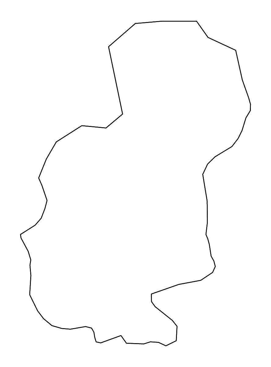 Mapa de contorno de Skrunda, Latvia con ríos.