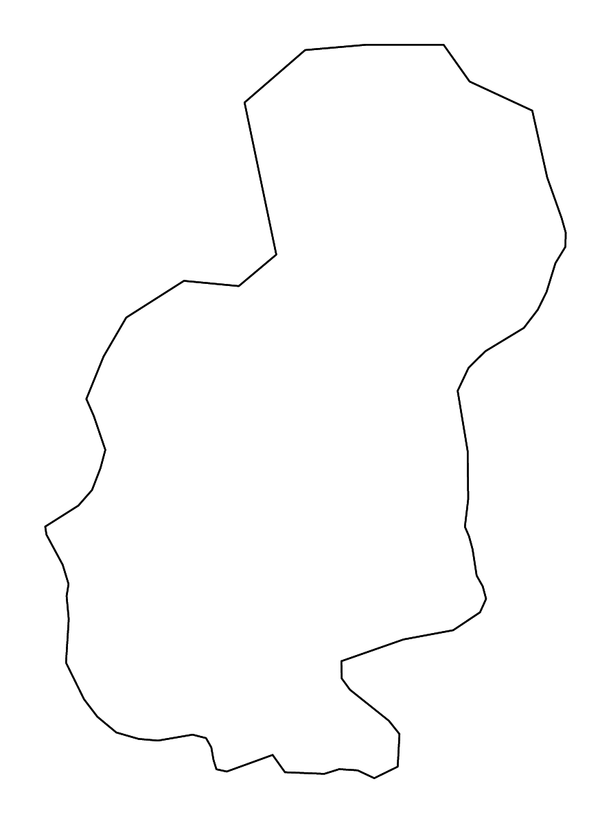 Mapa de contorno de Skrunda, Latvia con ríos.