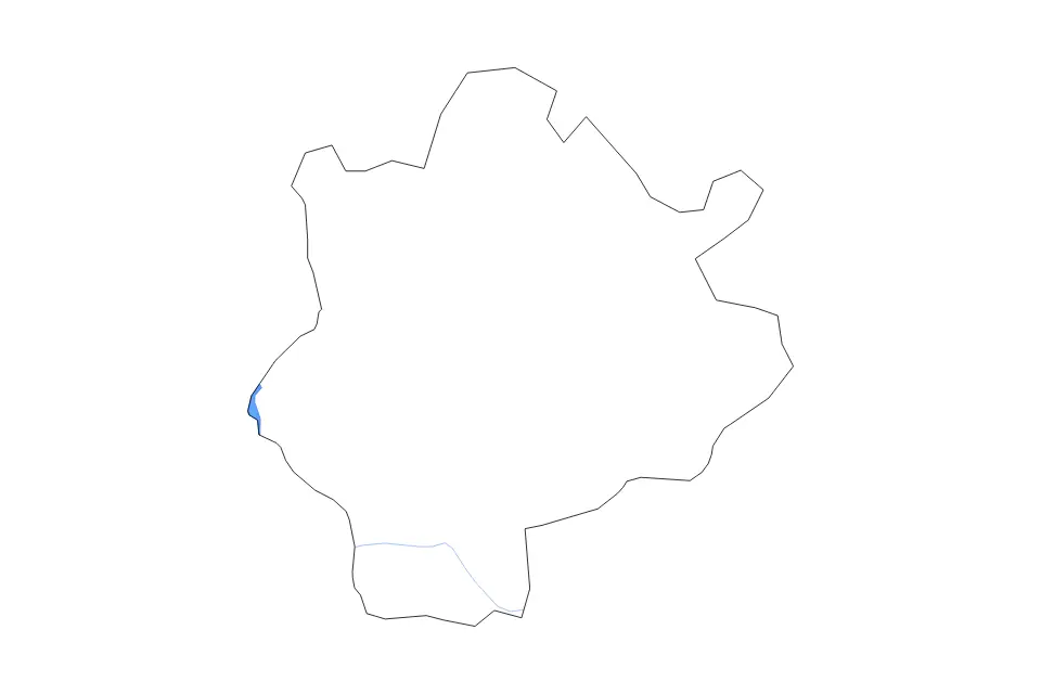 Outline map of Talsi Municipality, Latvia with subdivision borders and major lakes and rivers.
