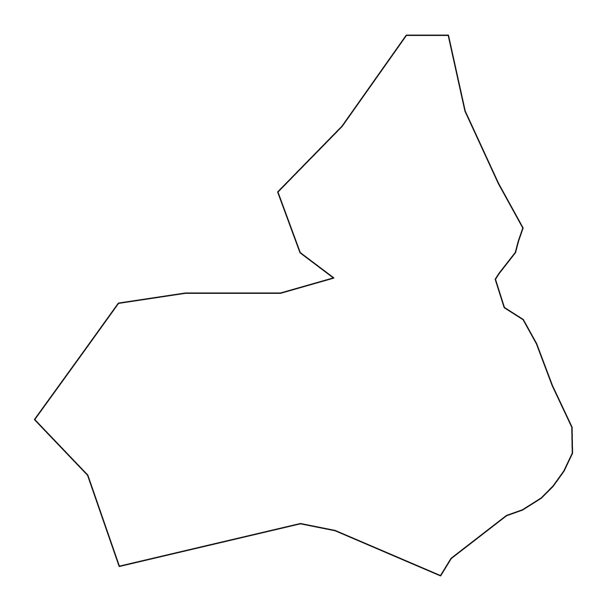 Mapa de contorno de Tērvete, Latvia.