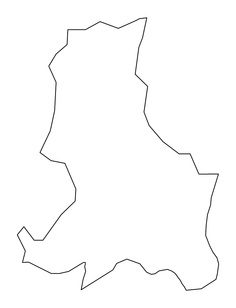 Mapa de contorno de Vecpiebalgas, Latvia con ríos.
