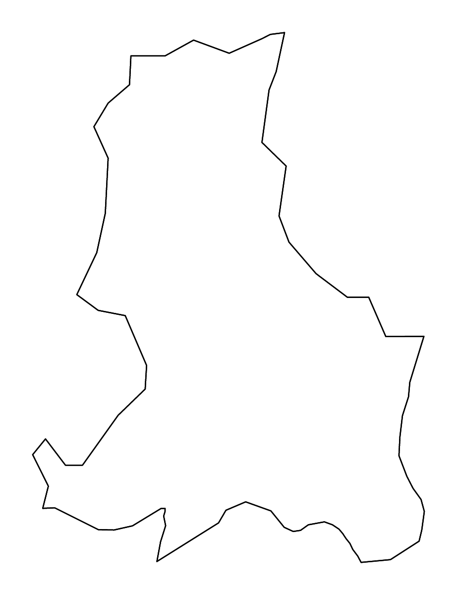 Mapa de contorno de Vecpiebalgas, Latvia con ríos.