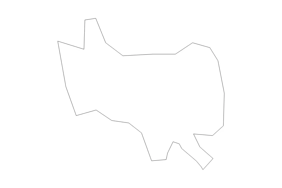 Mapa de Vārkava, Latvia de tipo contorno para Europa, con contorno con límites limpios.