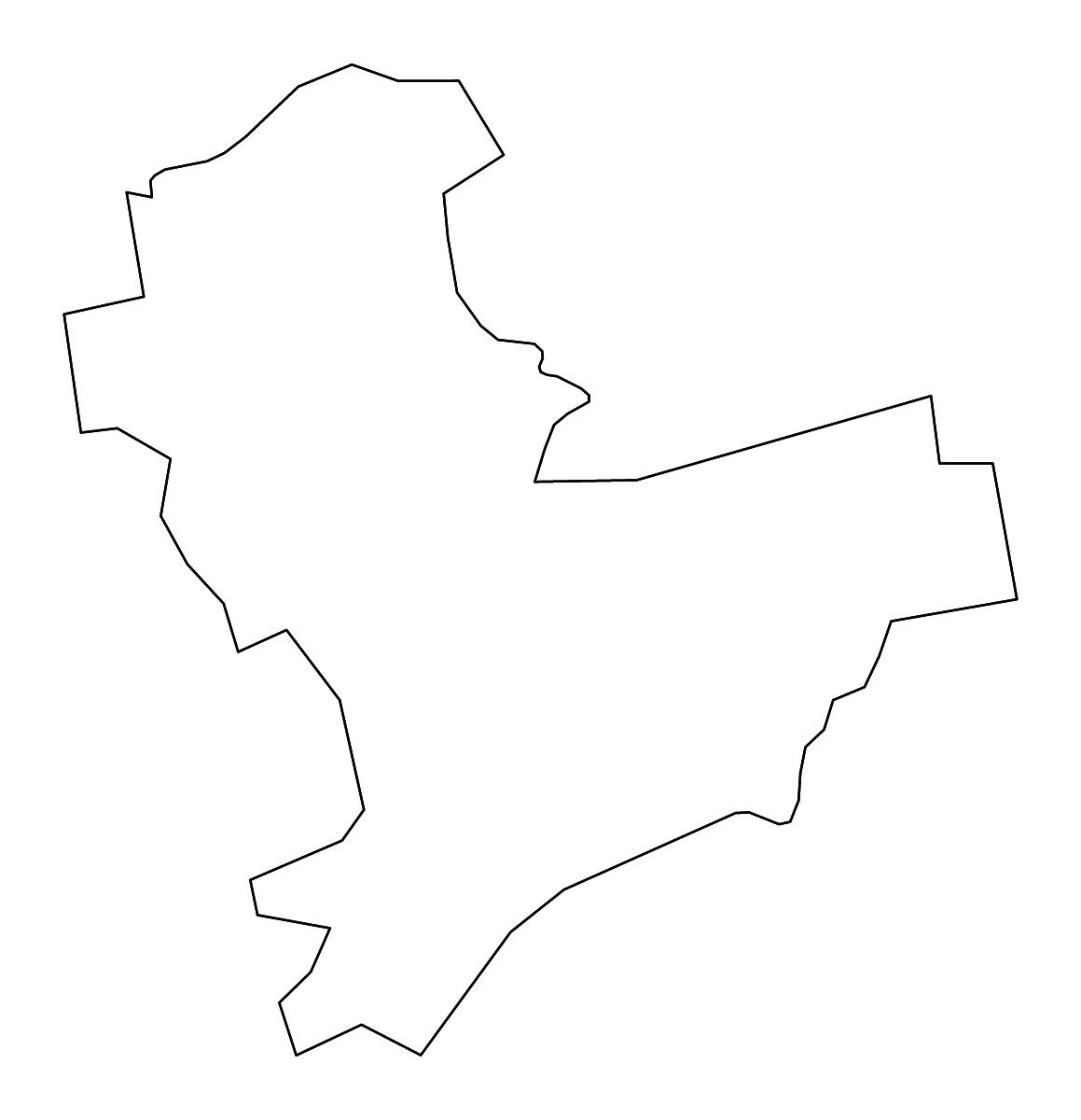Mapa de contorno de Vecumnieki, Latvia con ríos.