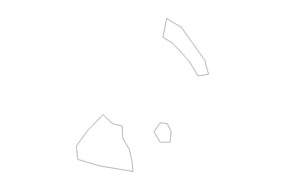 Outline map of Balzers Administrative Area, Liechtenstein with subdivision borders.