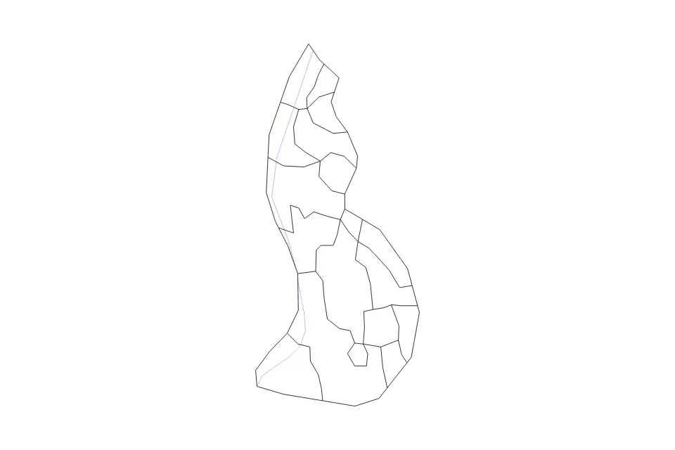 Vista previa del mapa de contorno de Liechtenstein