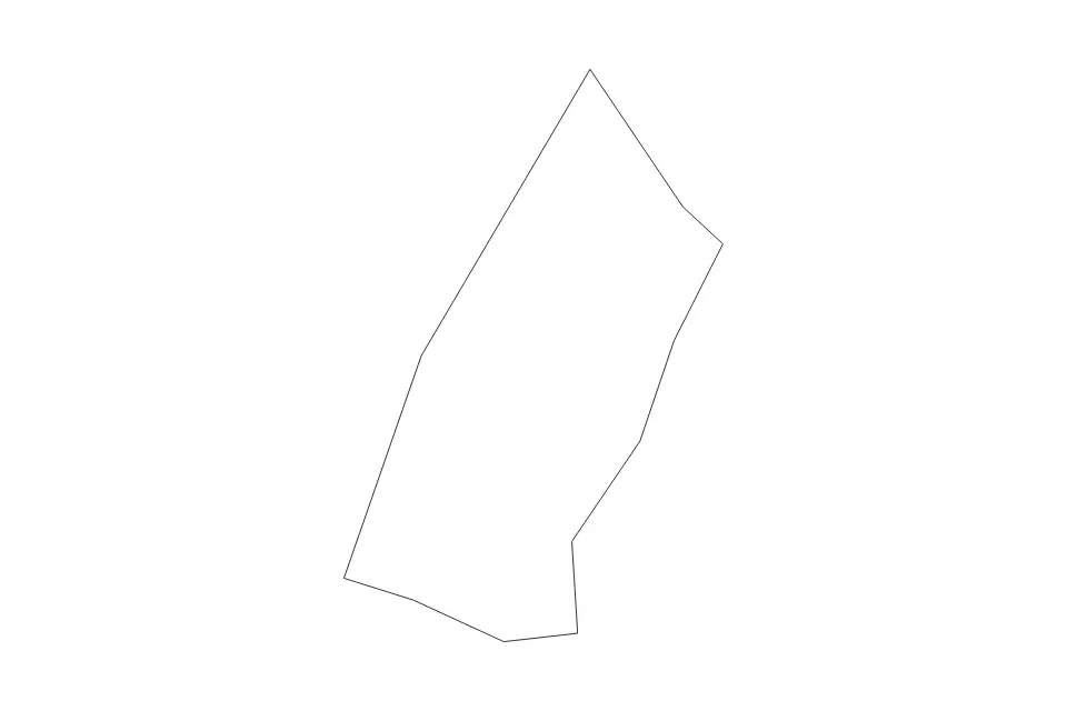 Outline map of Ruggell Administrative Area, Liechtenstein with subdivision borders.