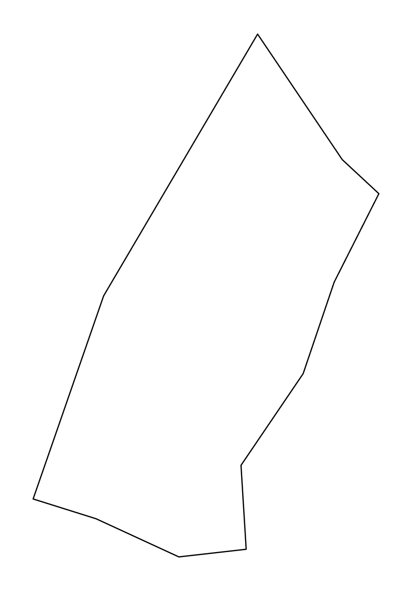 Outline map of Ruggell, Liechtenstein.