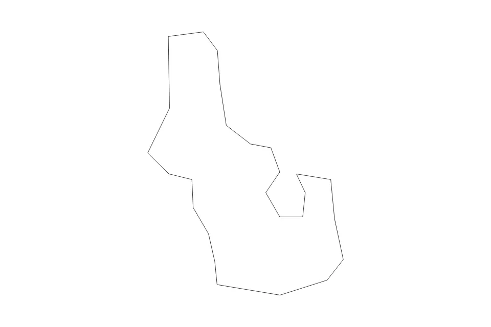 Mapa de Triesen, Liechtenstein de tipo contorno para Europa, con contorno con límites limpios.
