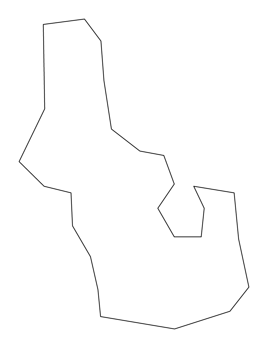 Mapa de contorno de Triesen, Liechtenstein.