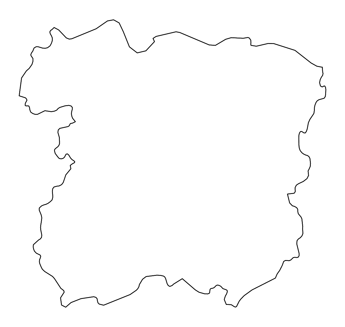 Mapa de contorno de Šiauliai, Lithuania con ríos.