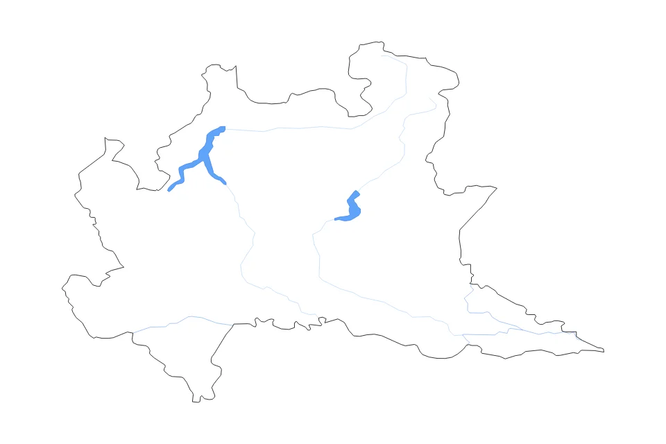 Vista previa del mapa de contorno de Lombardy