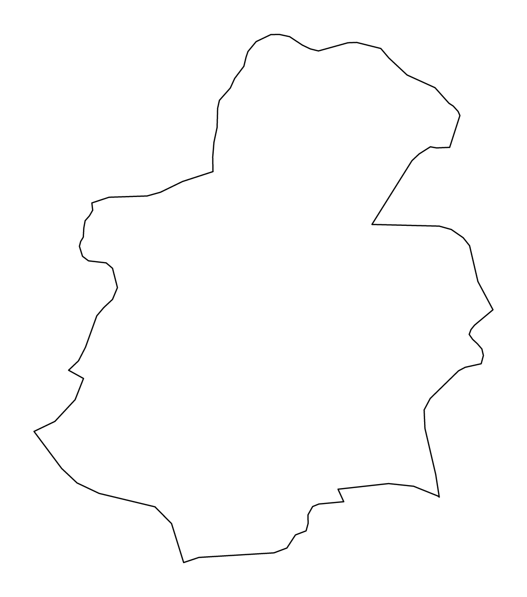 Mapa de contorno de Luxembourg (distrito), Luxembourg.