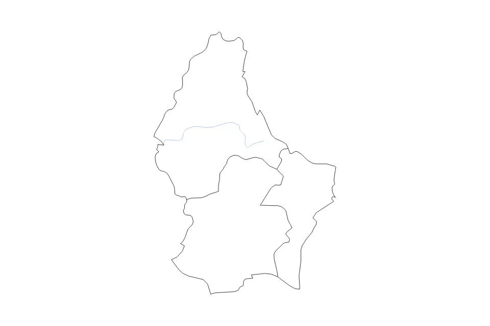 Luxembourg outline map preview