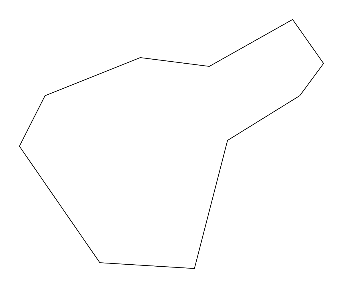 Outline map of Ħamrun, Malta.