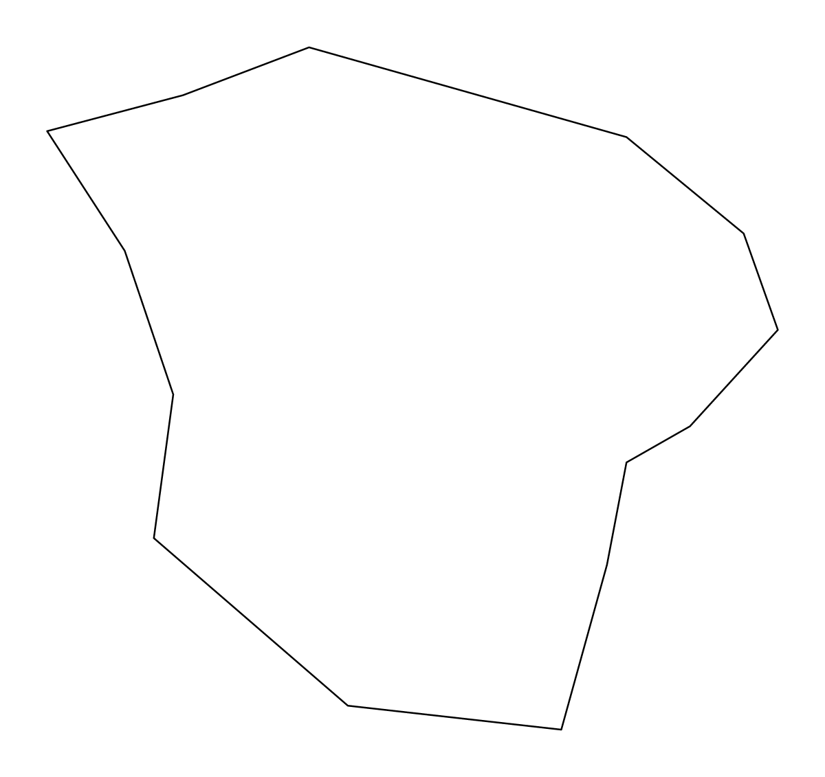 Mapa de contorno de Birkirkara, Malta.