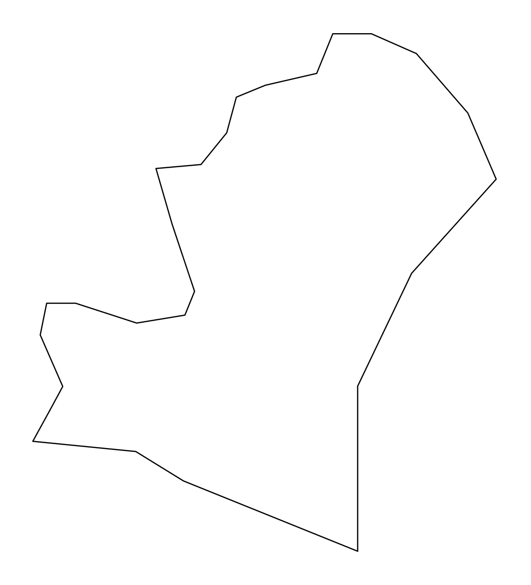 Carte de contour de Birżebbuġa, Malta.