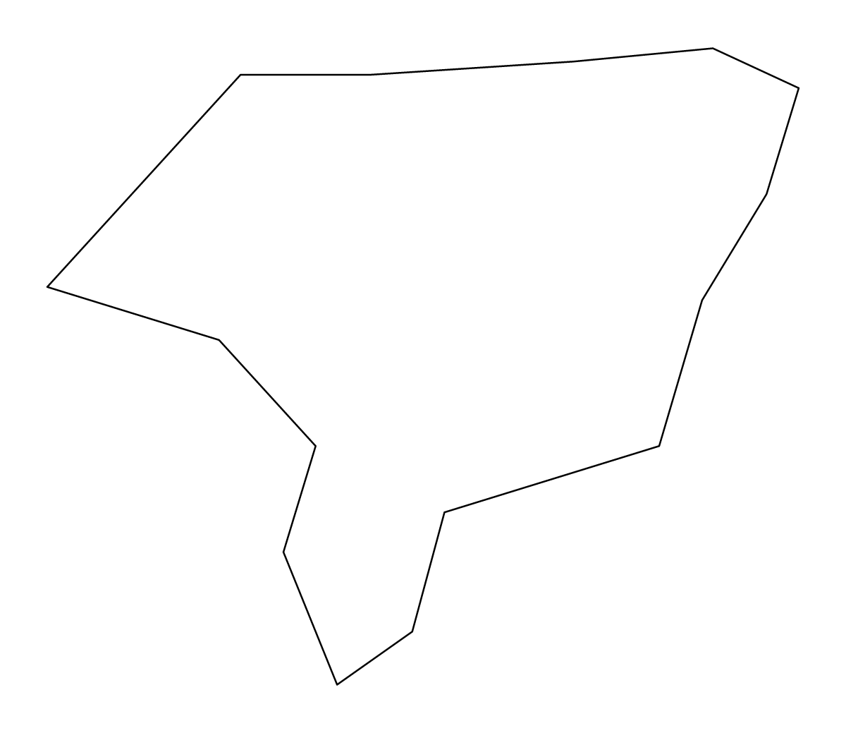 Outline map of Fgura, Malta.